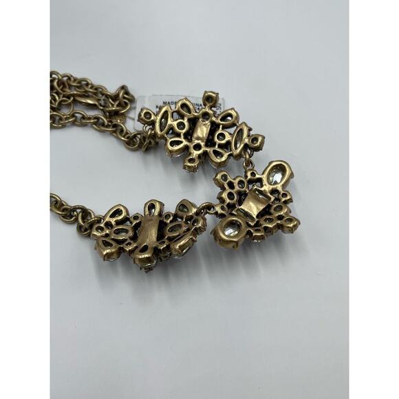 J. CREW Signed Crystal Rhinestone Gold Brass Tone Cluster Statement
Necklace New - Picture 12 of 12